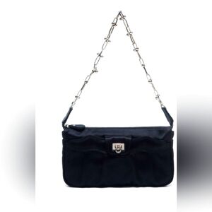 Ferragamo Women's 2000 Gancini Satin Shoulder Bag